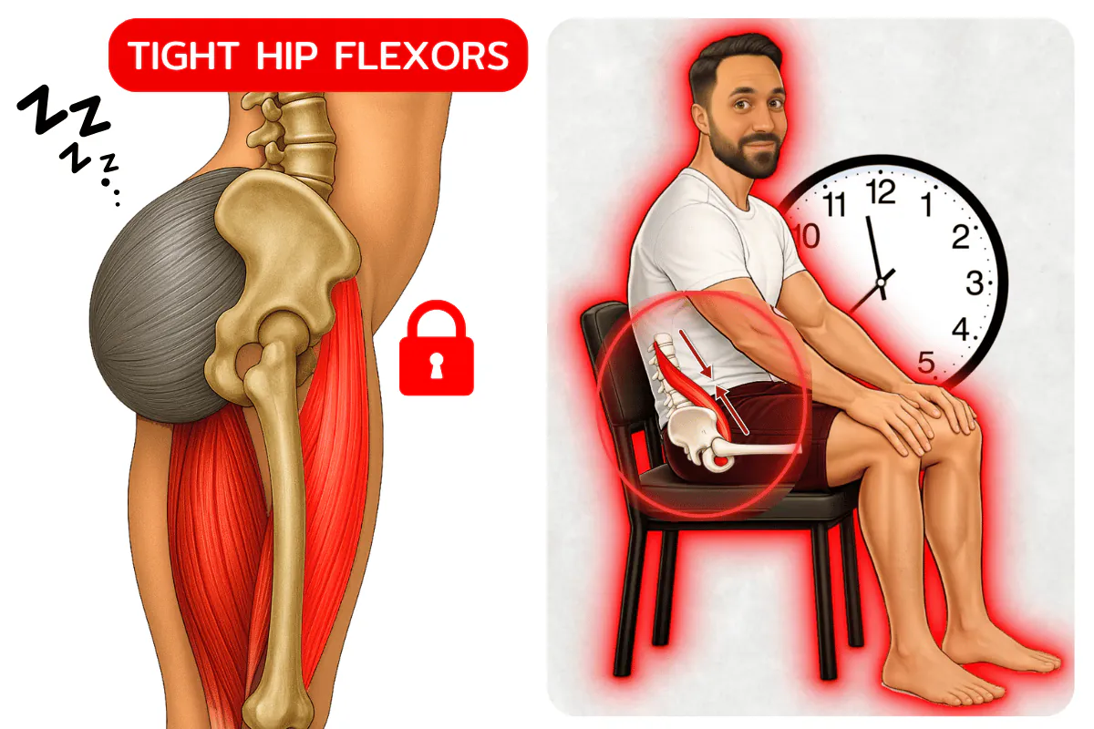 Illustration: Cause #1: Tight Hip Flexors