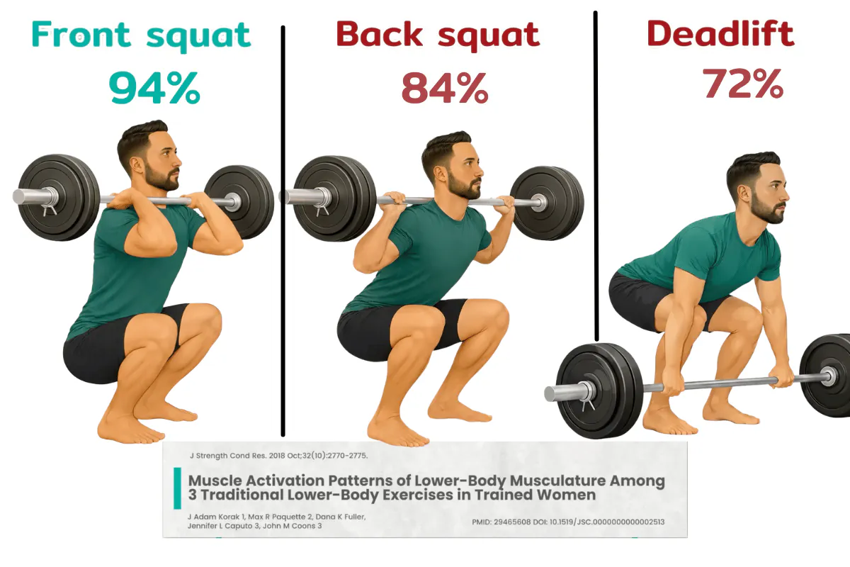 Illustration: The best bilateral squat: the front squat