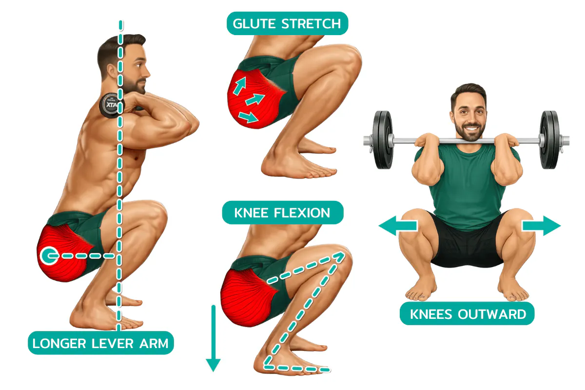 Illustration: The best bilateral squat: the front squat