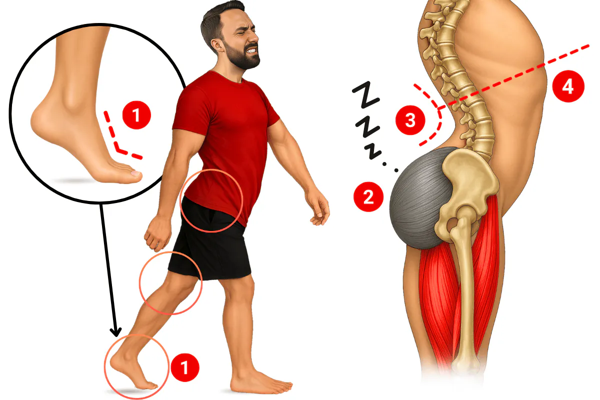 Illustration: How Toe Misalignment Ruins Your Gait